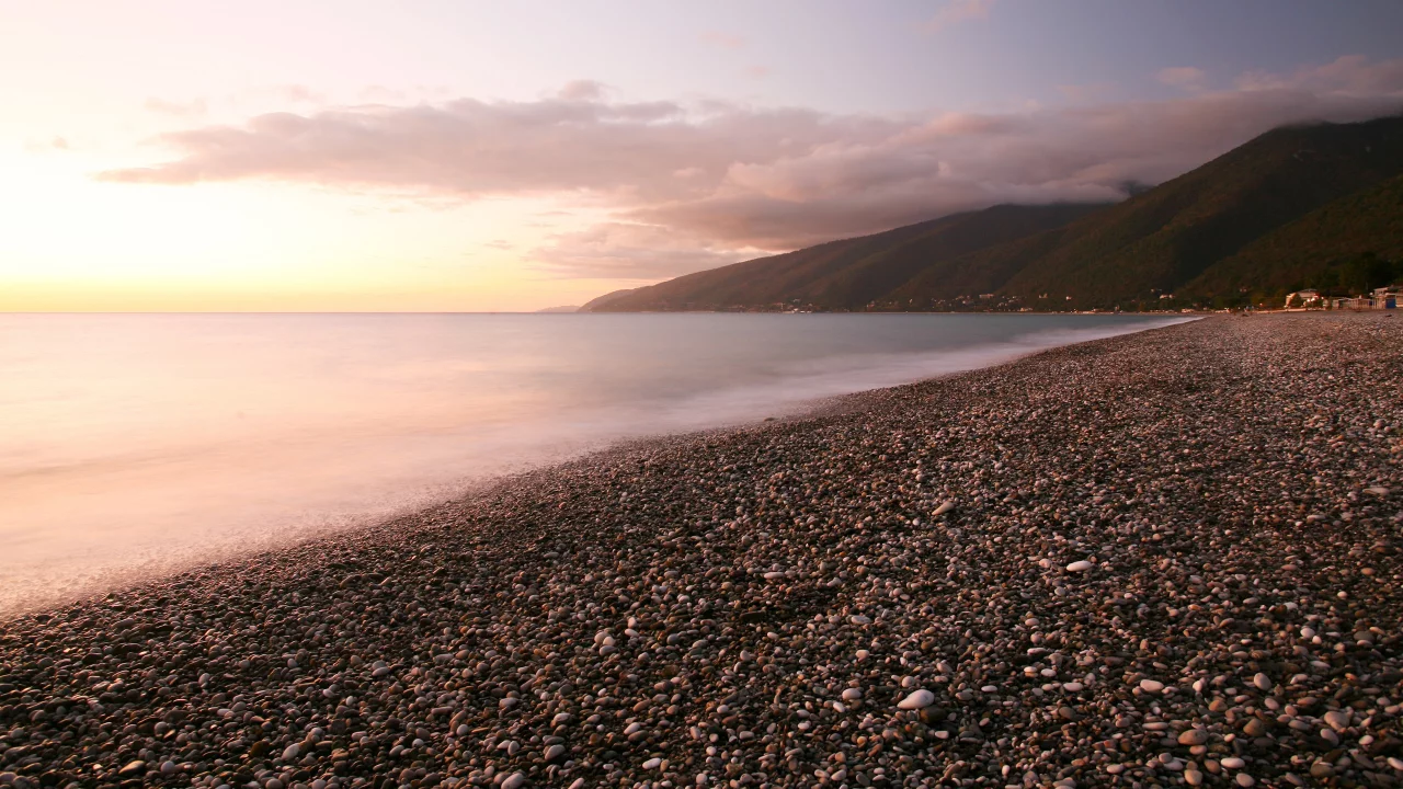 море, гора, побережье, галька, горы, пляжи, камень, океан, облака, вода, камни, берег