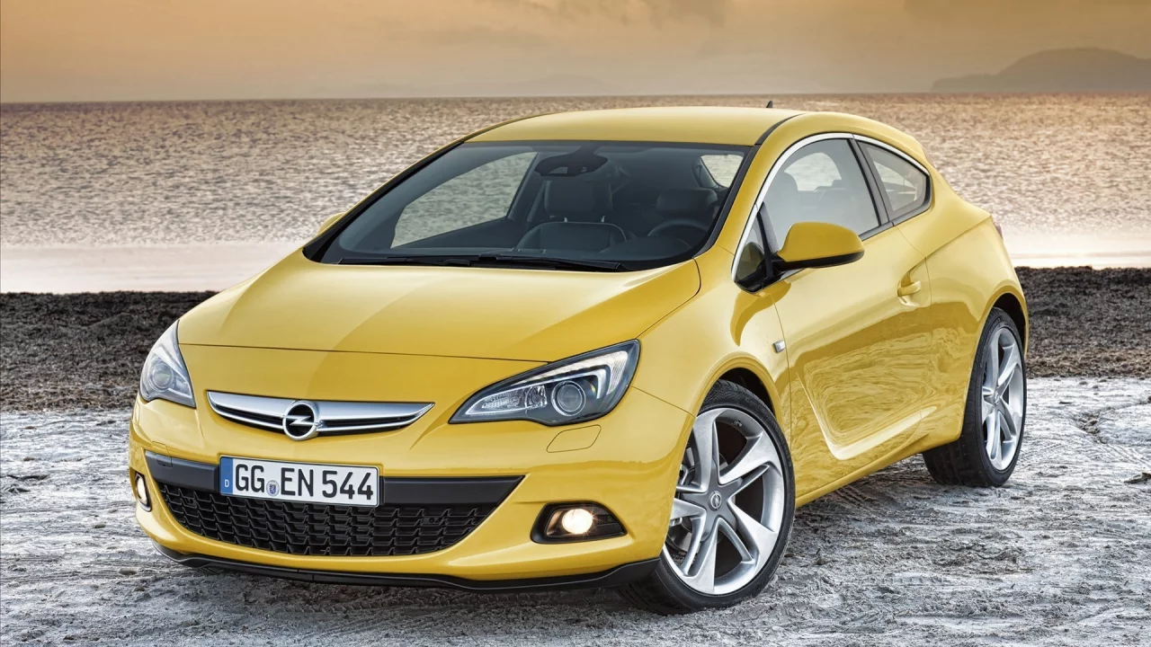 желтый, opel, astra, gtc