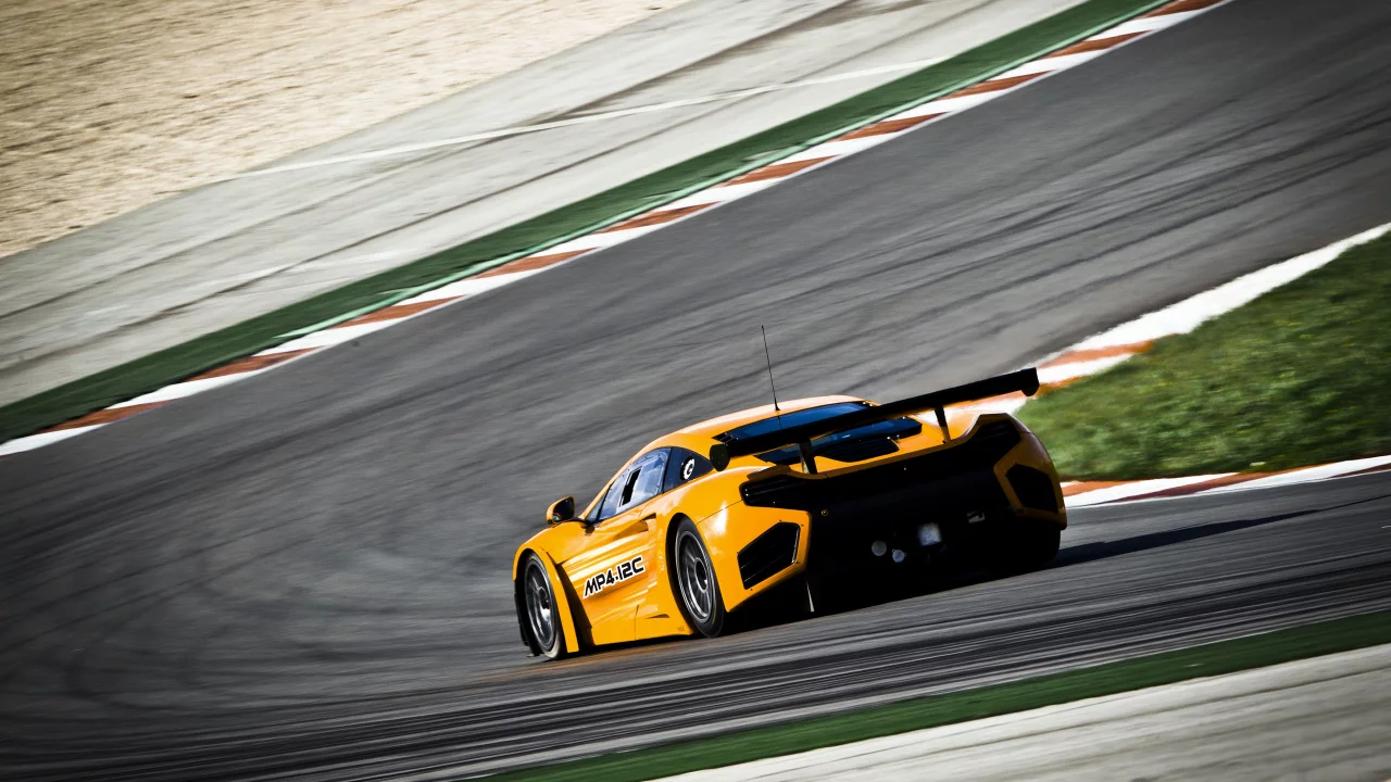 скорость, поворот, машины с машинами, mclaren, дорога, тачки, макларен, mp4 12c gt3, спорт
