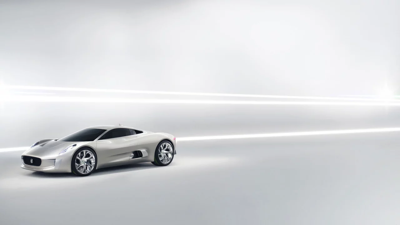 белый, jaguar, c-xf