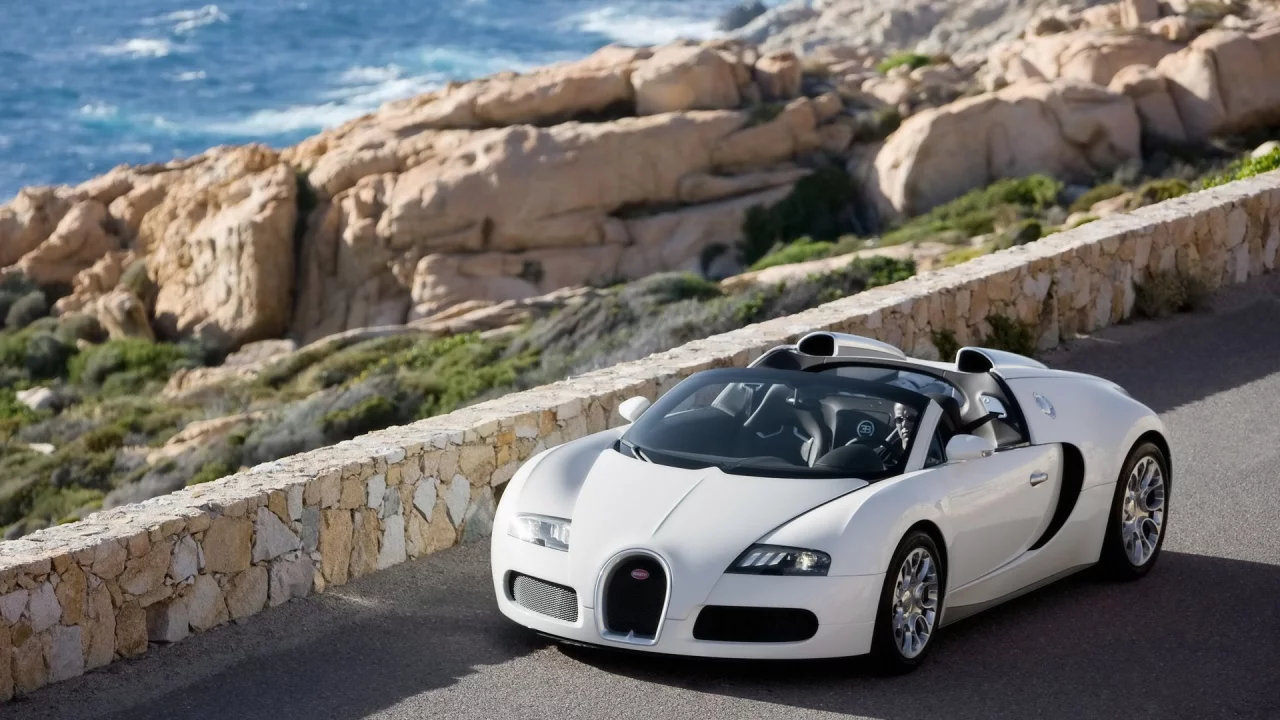 горы, дорога, bugatti_veyron_cabrio
