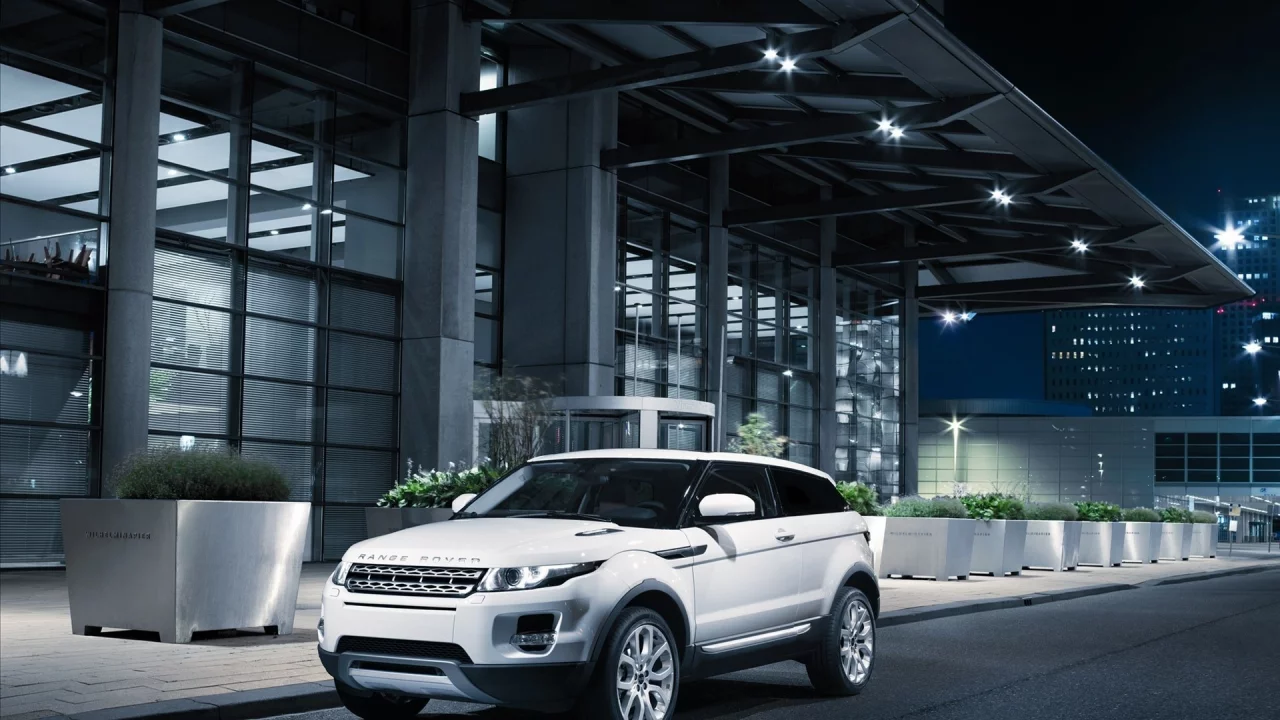 внедорожник, дорога, город, ночь, evoque 2011, range rover
