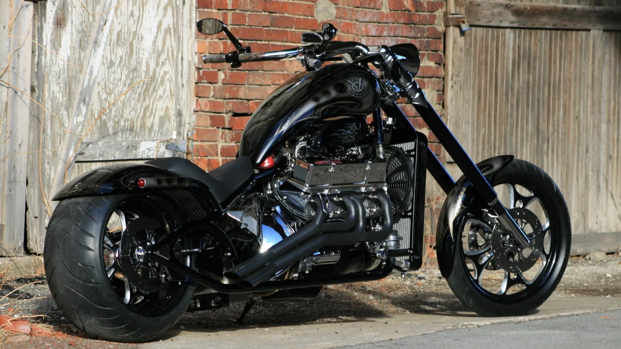 angle, chopper, rear, v8