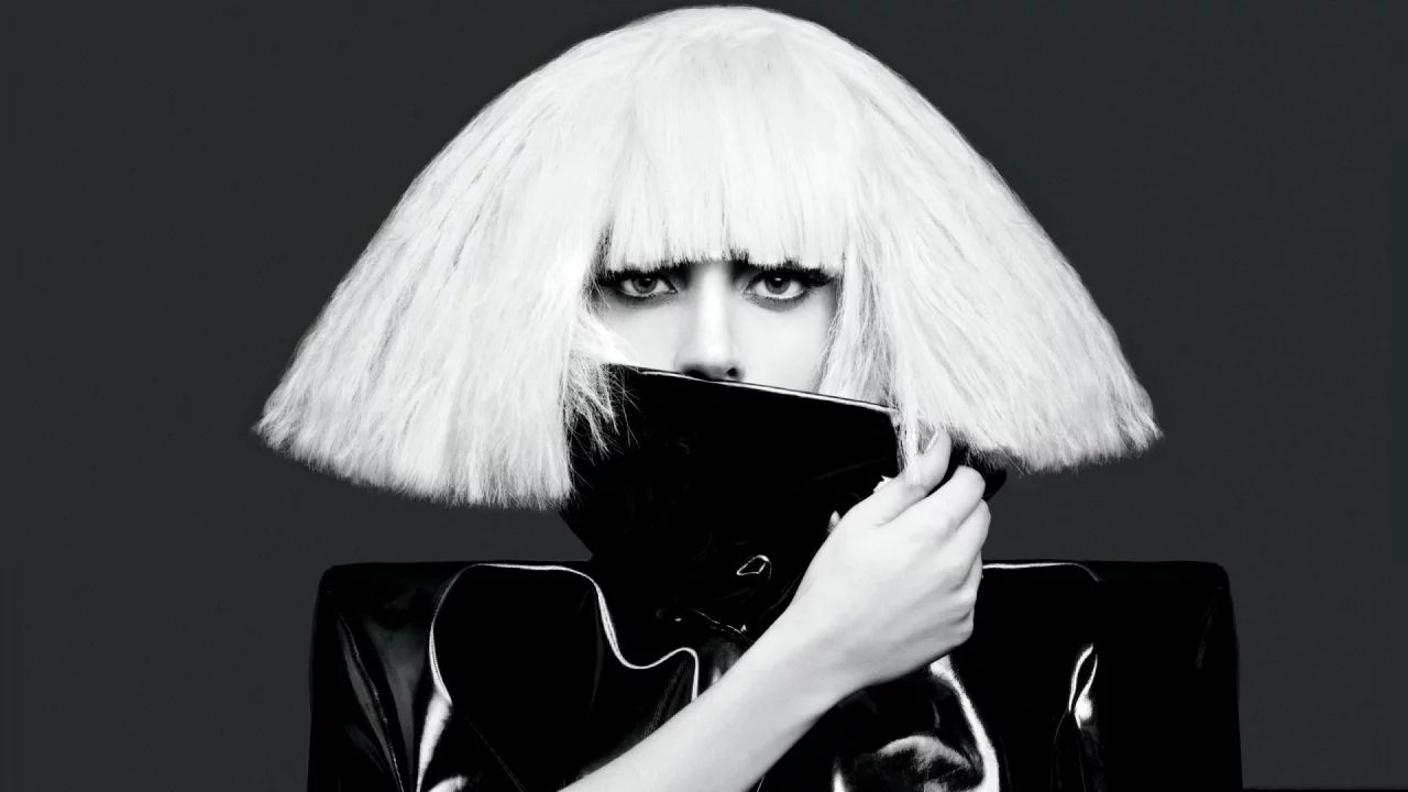 леди гага, lady gaga, черно-белое, певица