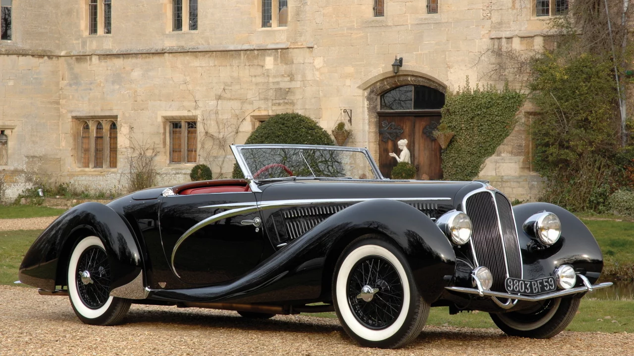 черная, кабриолет, 1938, delahaye 135 ms cabriolet by figoni & falaschi