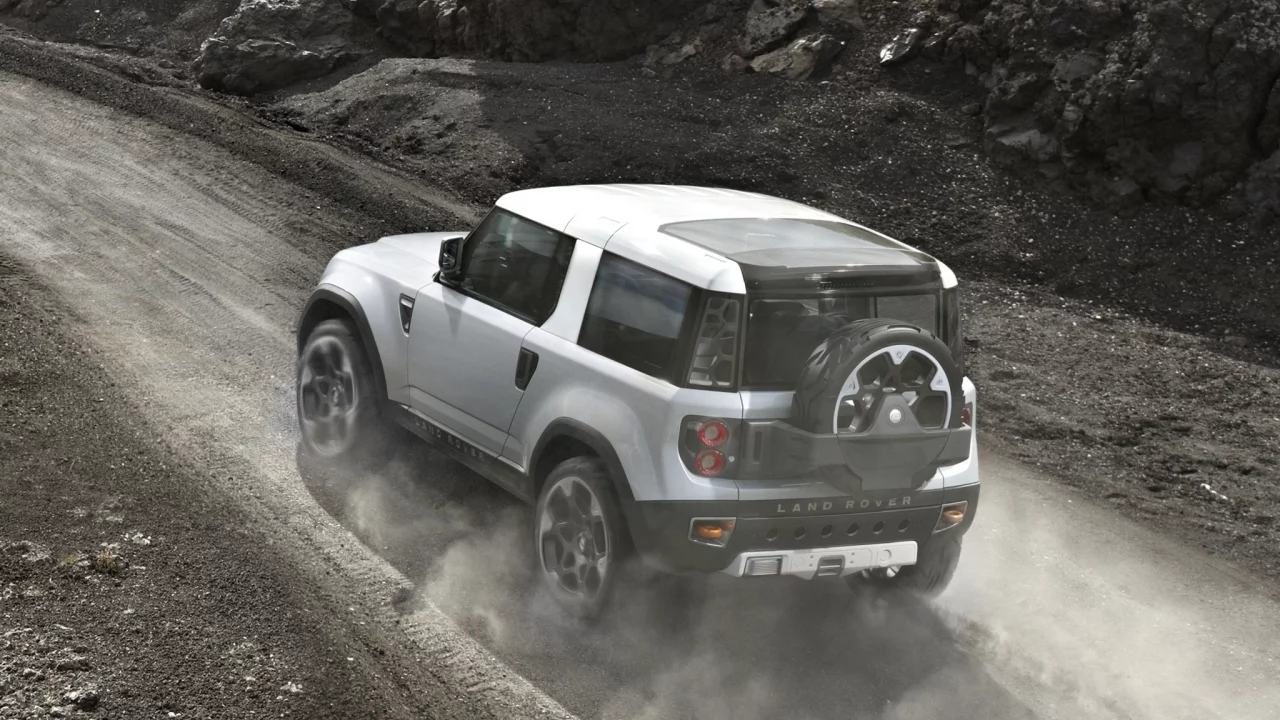land rover, вид сзади, concept, ленд ровер, пыль, дс100, дорога, внедорожник, dc100, концепт, джип