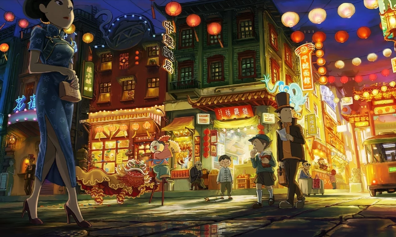 улица, professor layton, чайнатаун