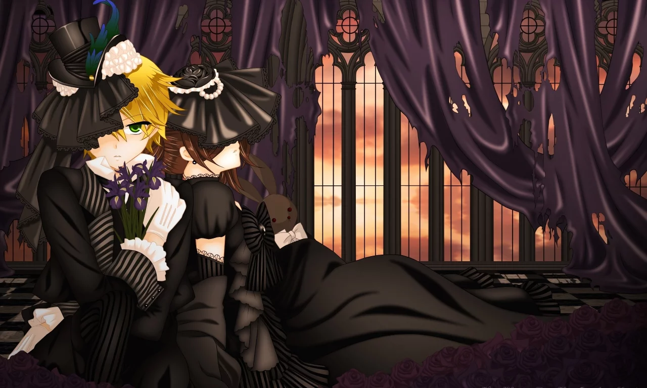 зайчик, окна, alice, шторы, oz vessalius, парень, девушка, pandora hearts, розы