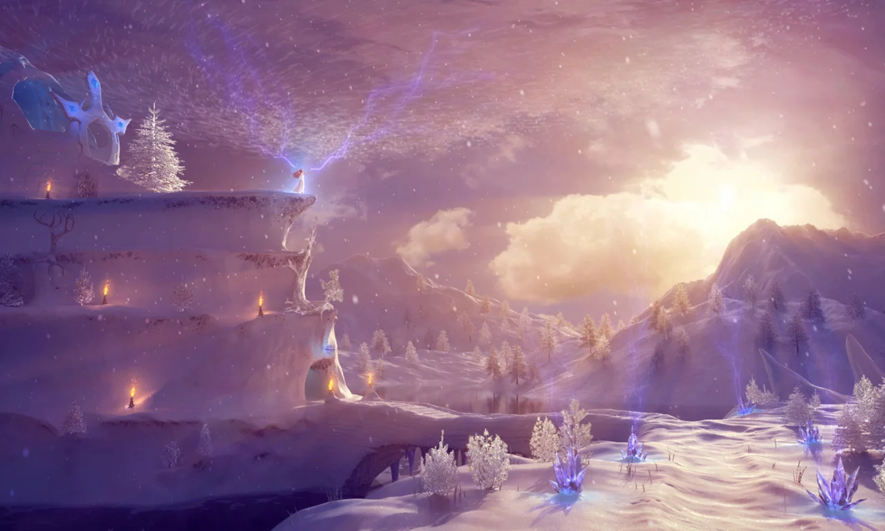 королева, snow queen realm, снежная, зима, молнии