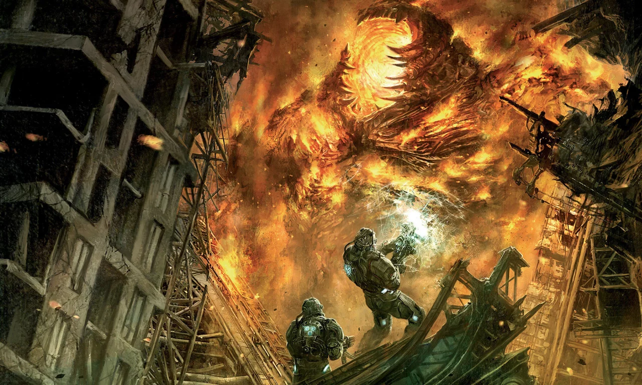 сражение, монстр, hellgate london, воины