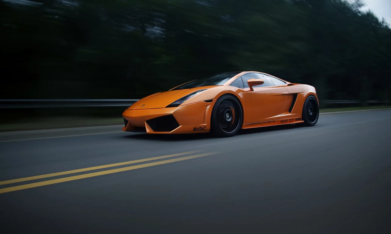 асфальт, gallardo, размытость, скорость