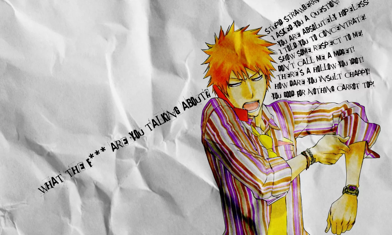 пиджак, bleach, блич, куросаки, лицо, телефон, бумага, ичиго