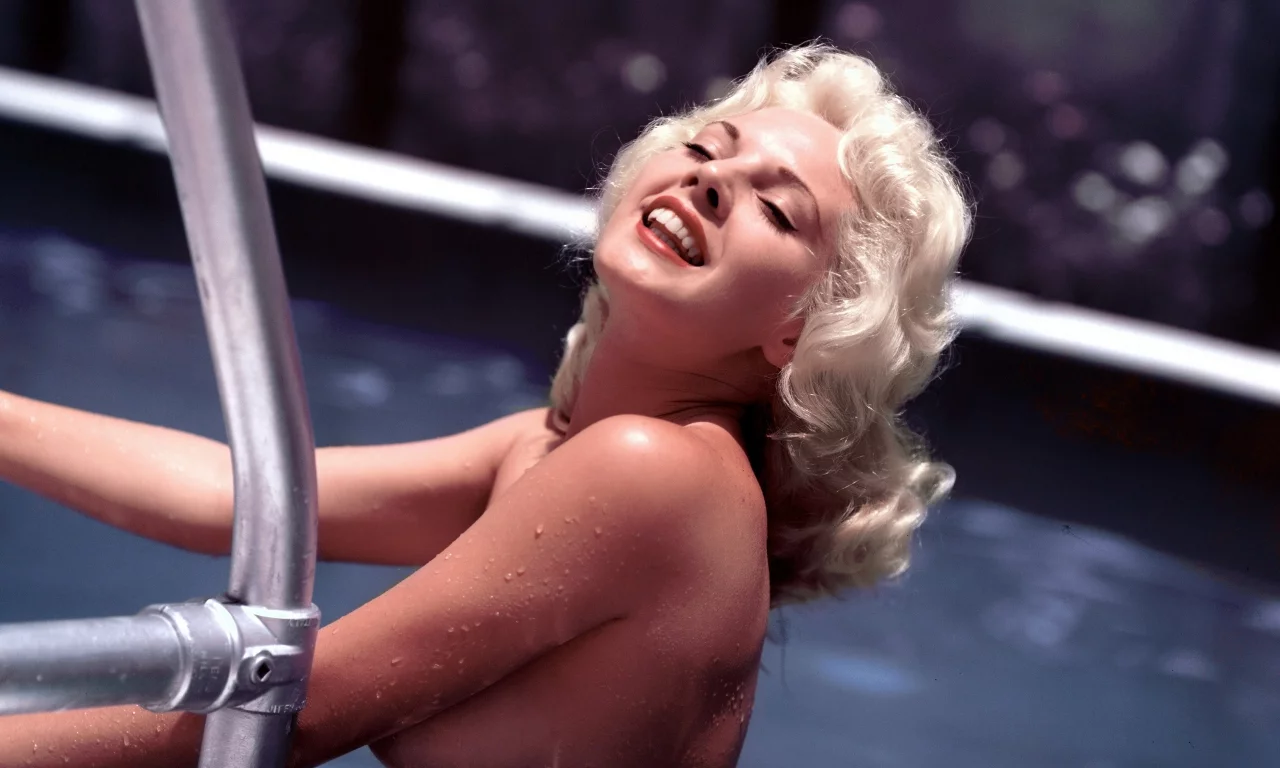 hair, body, pool, 2560x1600, girl, блондинка, бассейн, волосы, lisa winters, девушка, bokeh, боке, тело, blonde