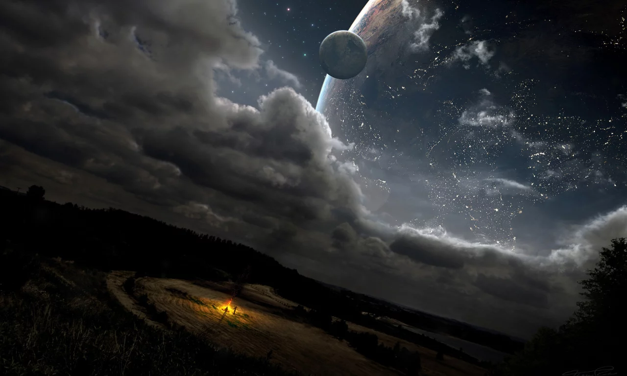 костёр, звезды, dream