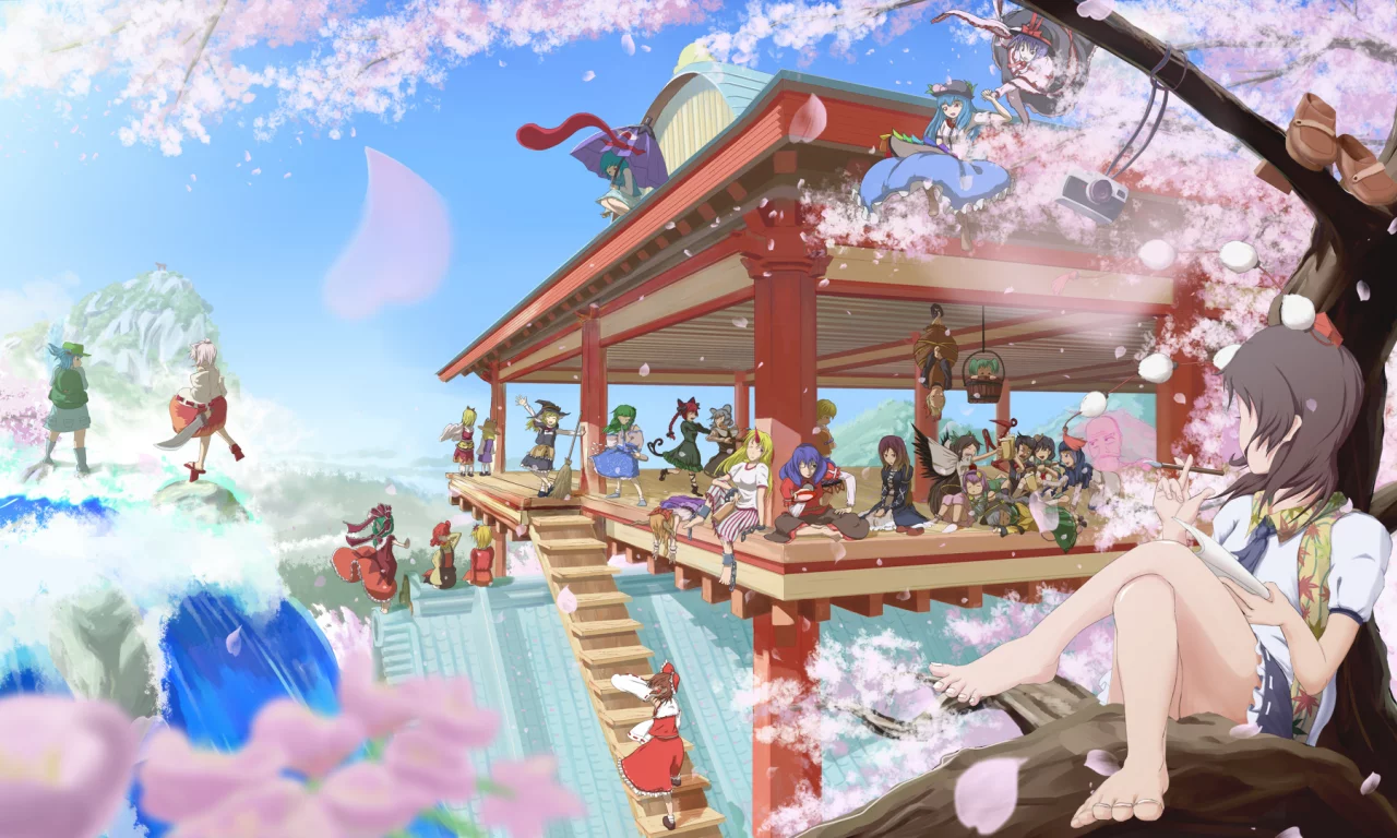anime girls, bad apple, toha