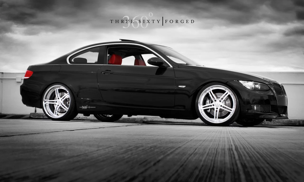 360 forged, bmw 3 coupe, черная bmw на рабочий стол