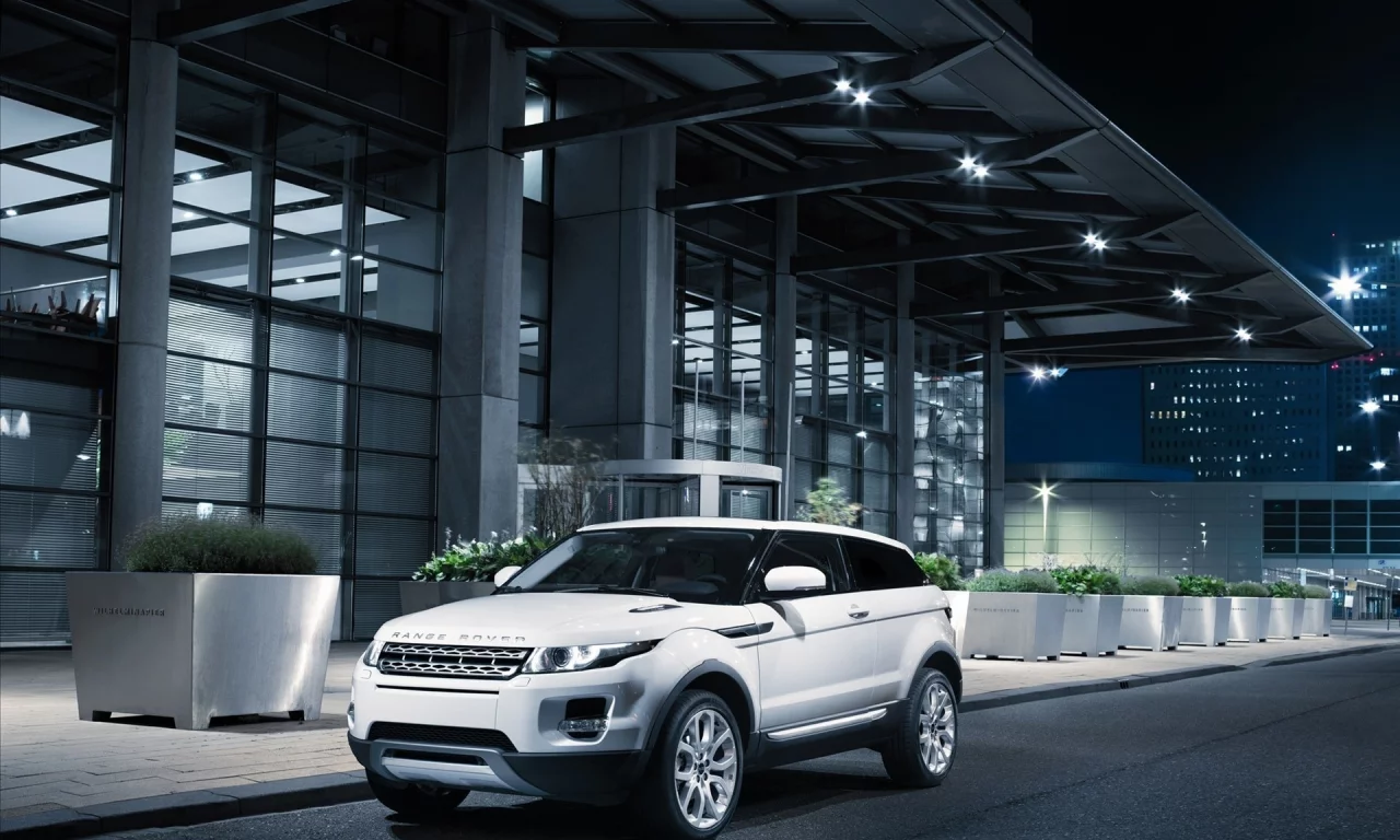 внедорожник, дорога, город, ночь, evoque 2011, range rover