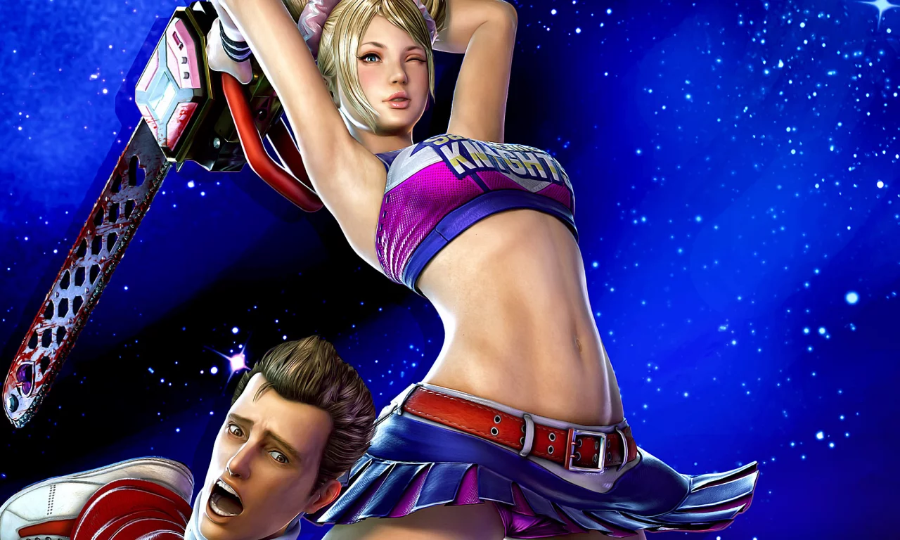 бензопила, lollipop chainsaw, cheerleader, чирлидерша