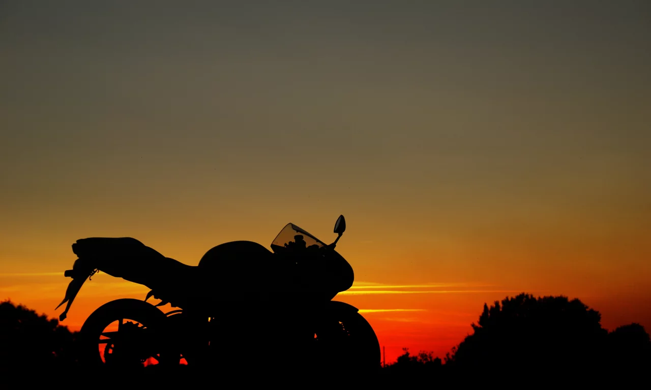 suzuki, профиль, небо, мото, закат