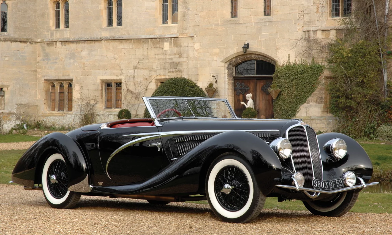 черная, кабриолет, 1938, delahaye 135 ms cabriolet by figoni & falaschi