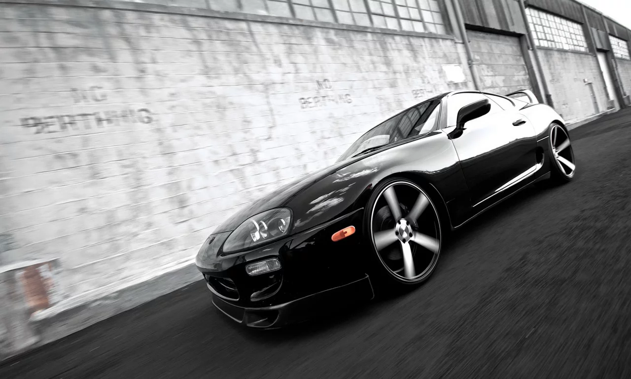 в движении, супра, supra, тойота, toyota, тюнинг, чб, черно-белая