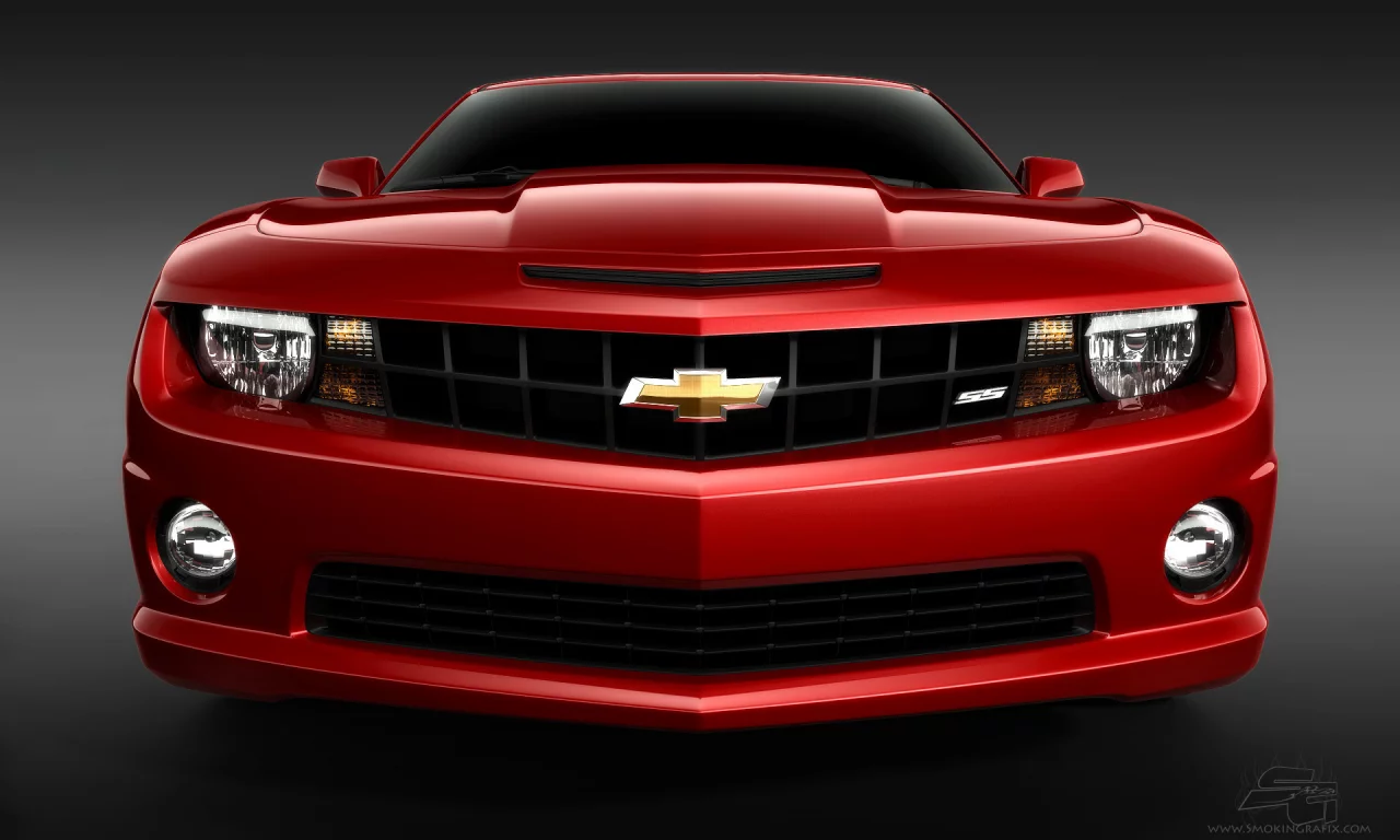 красный, camaro, red