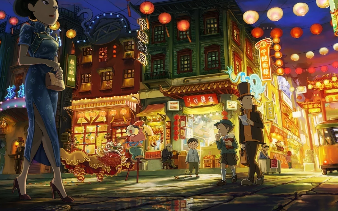 улица, professor layton, чайнатаун