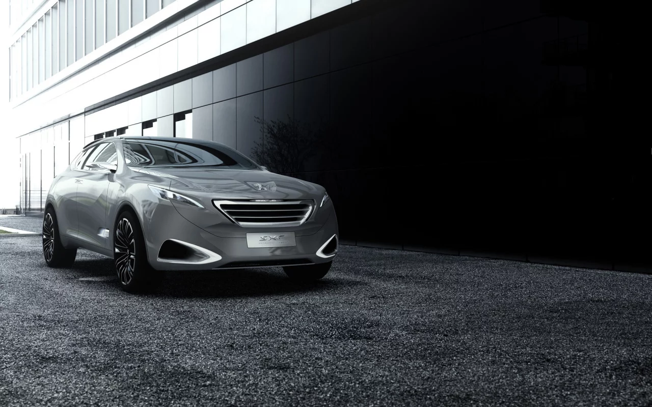 peugeot sxc, асфальт, concept, пежо, дорога, здание
