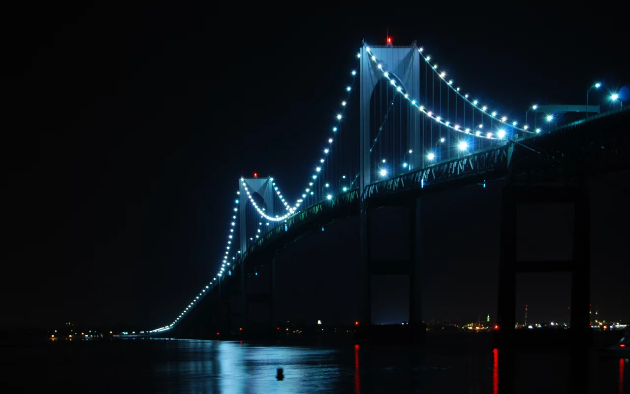 usa, claiborne pell newport bridge, rhode island