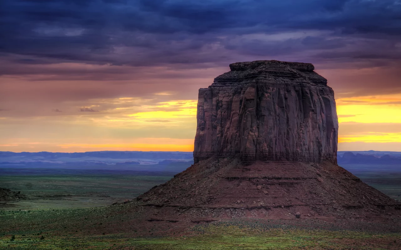 облака, юта, navajo nation, пустыня, долина монументов, рассвет