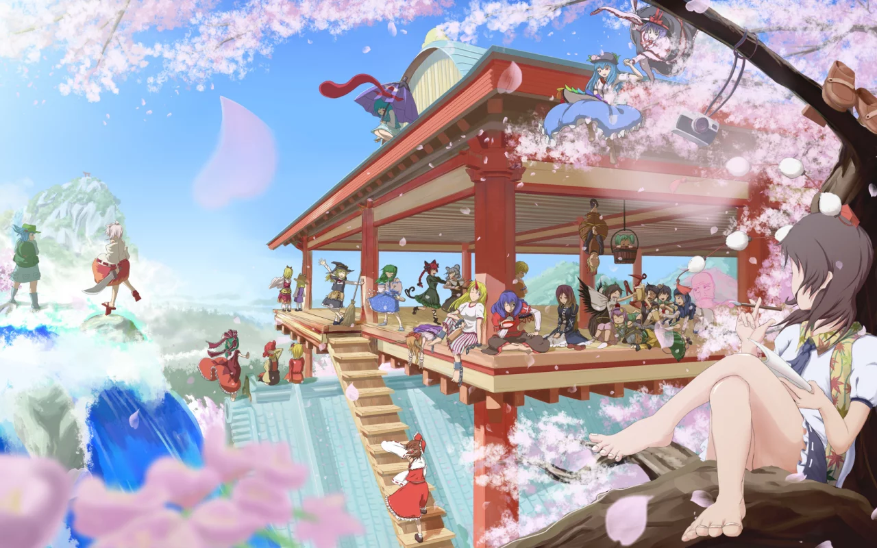 anime girls, bad apple, toha