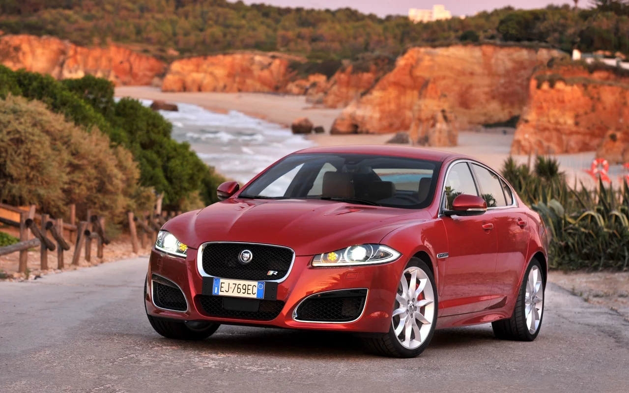jaguar, красный, xfr, ягуар