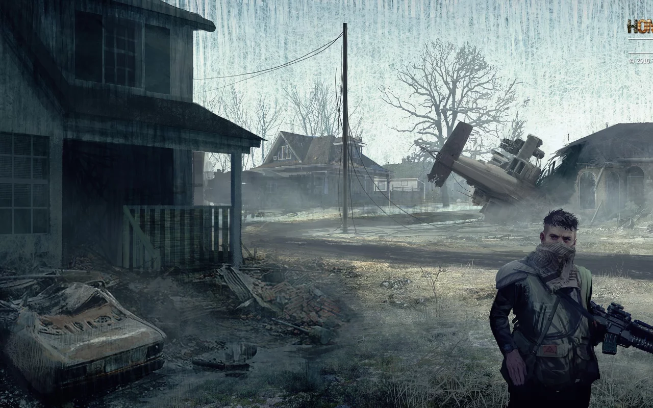 война, дома, homefront, машина, солдат, военный вертолет, деревня