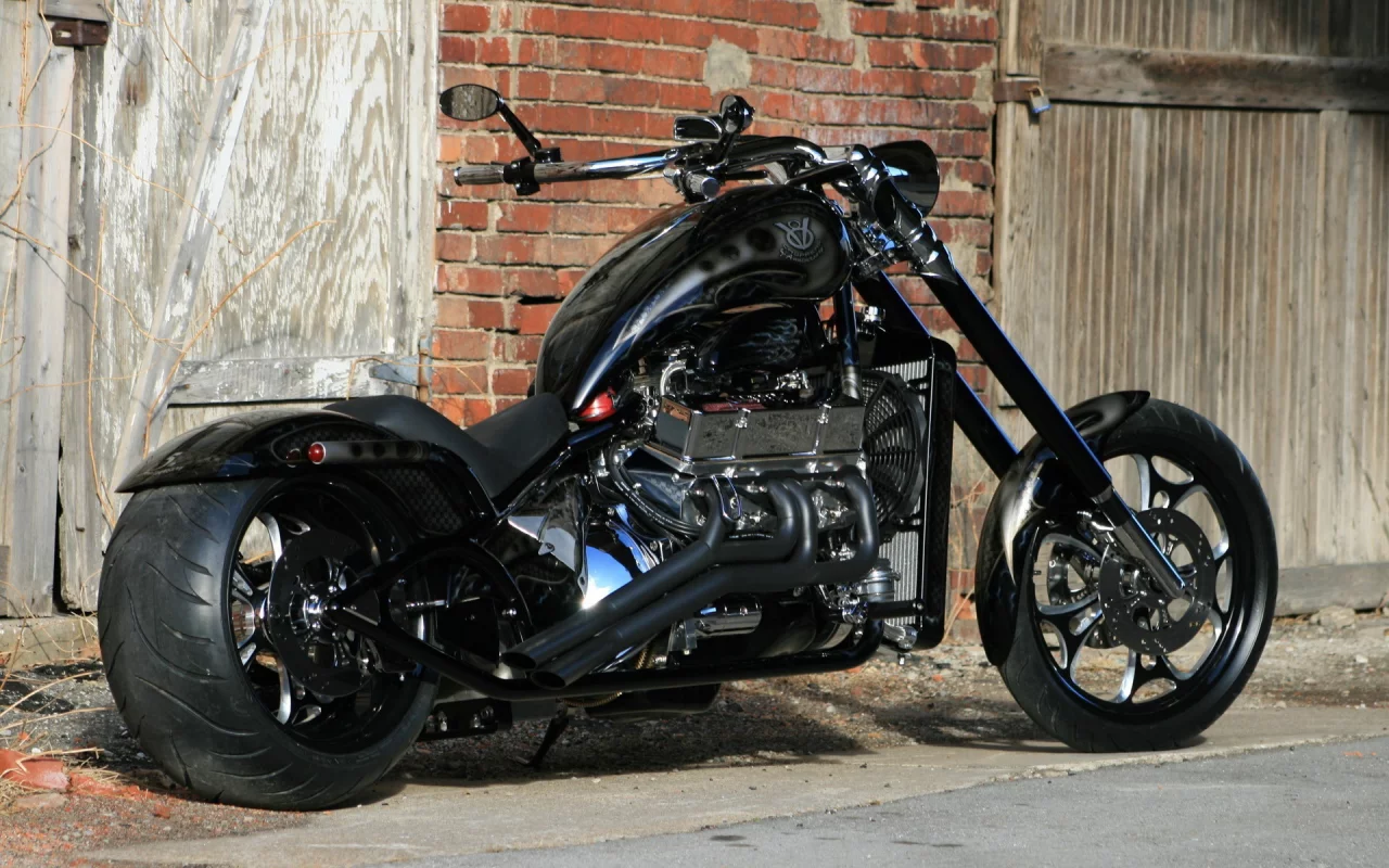 angle, chopper, rear, v8