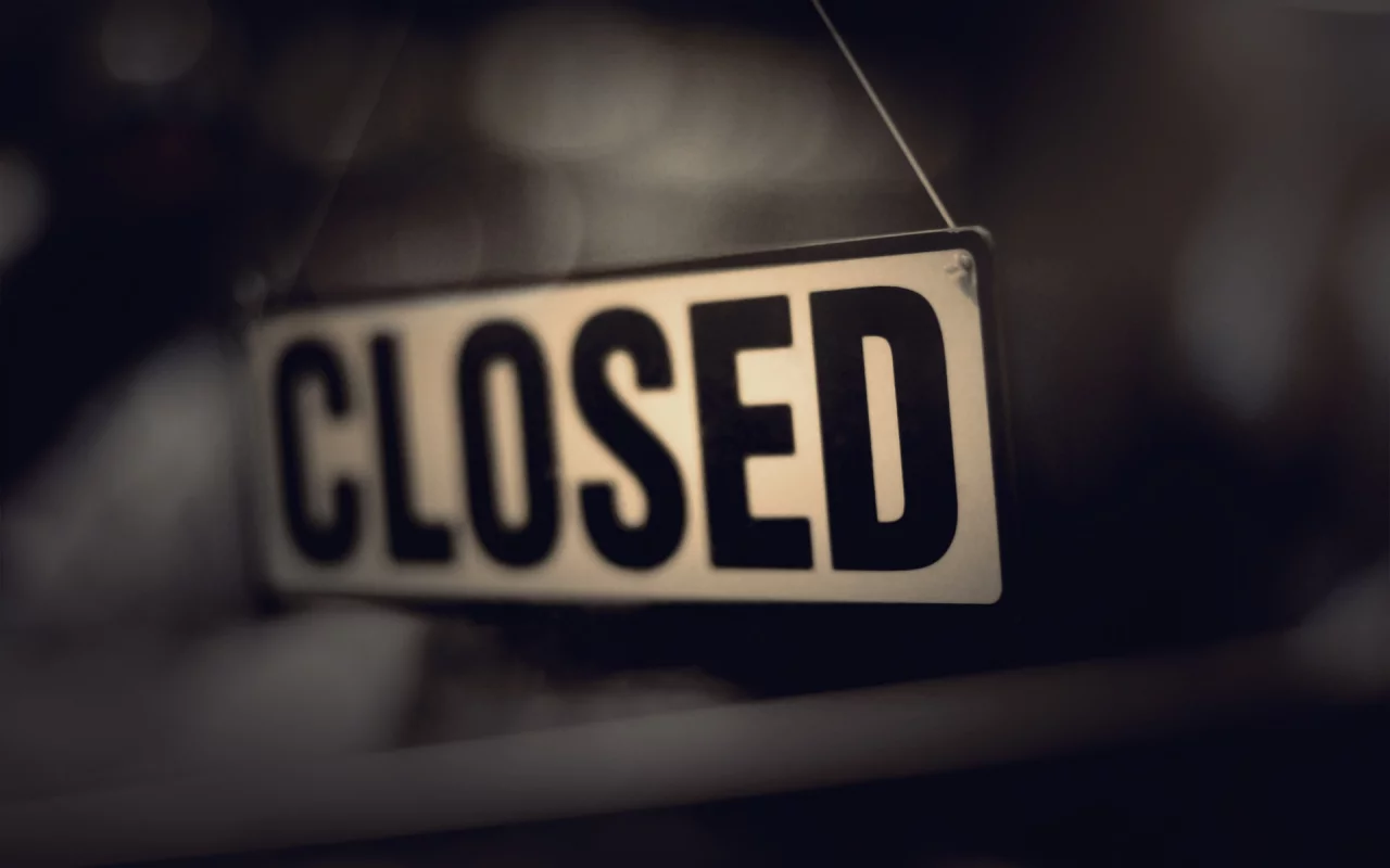 закрыто, closed