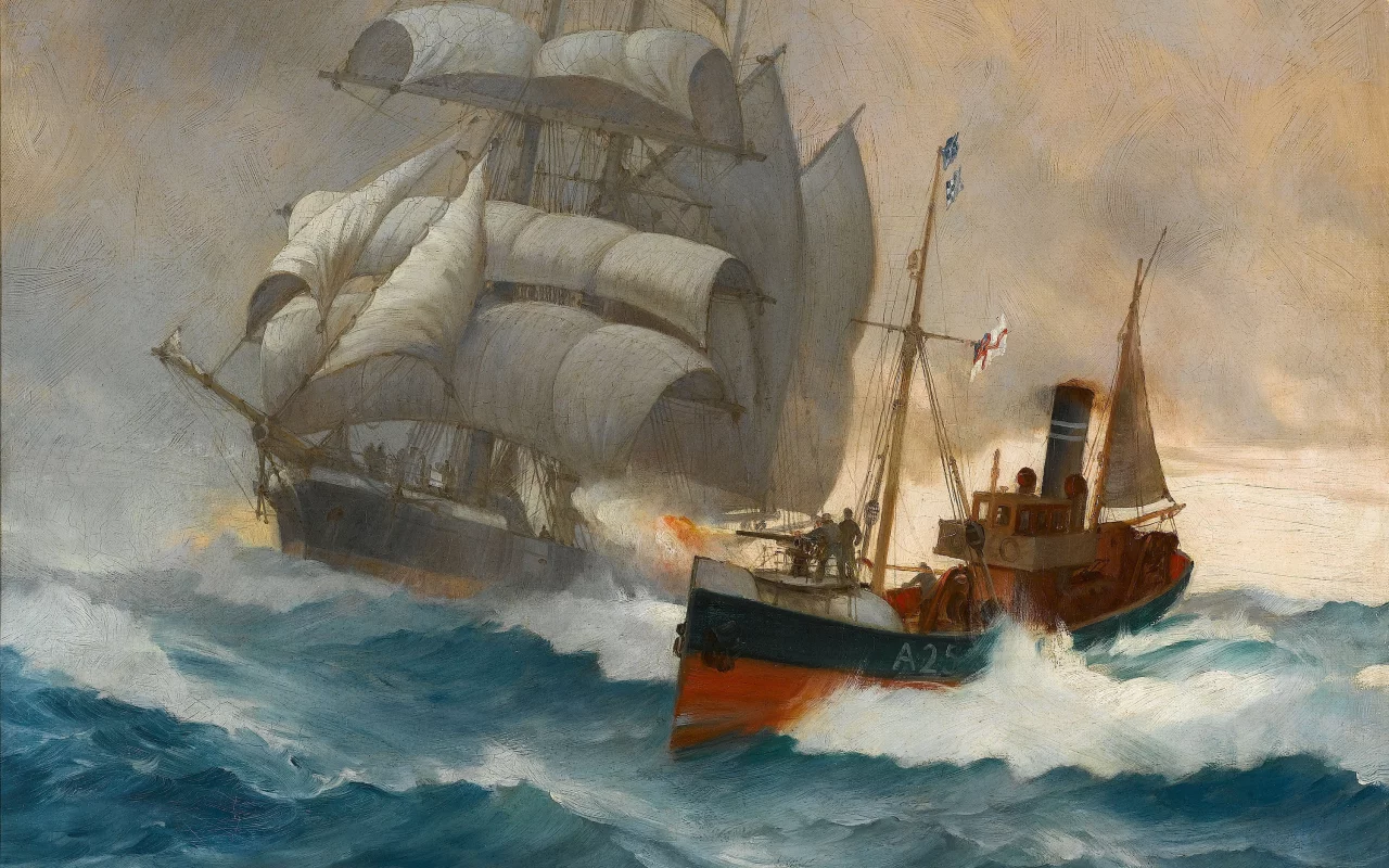 волны, парусник, корабль, boat, клипер, clipper, montague dawson, море