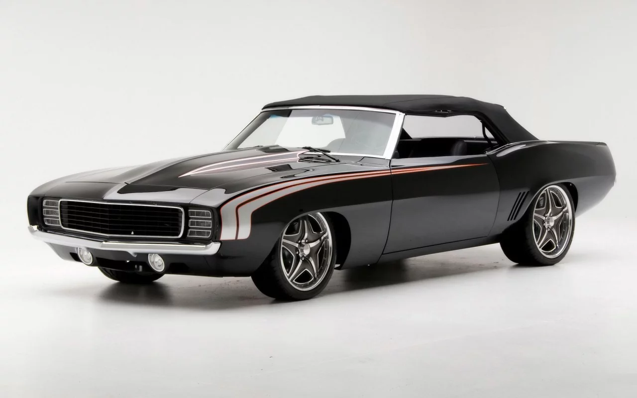 черный, camaro, 1969, chevrolet, камаро