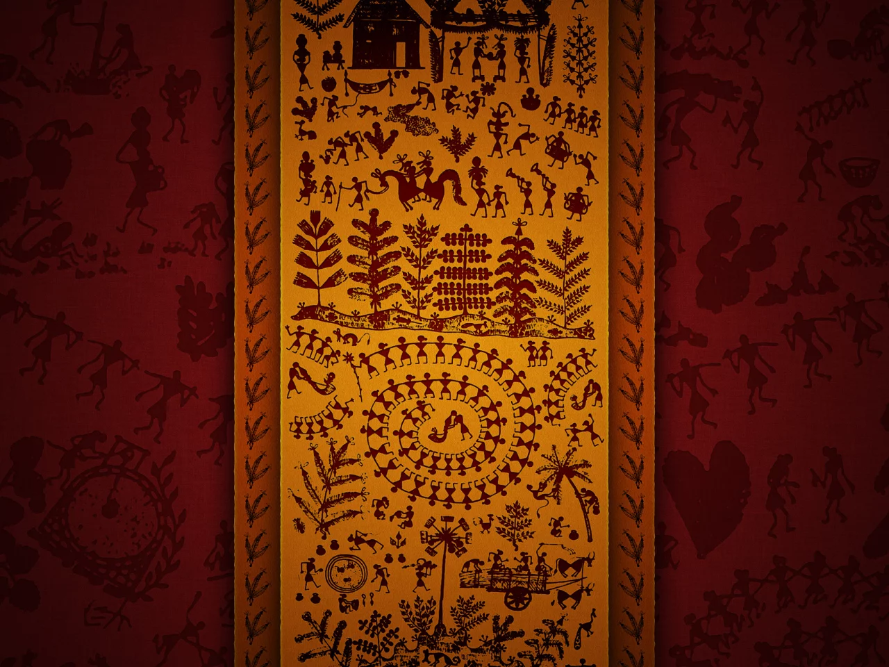 yellow, people, red