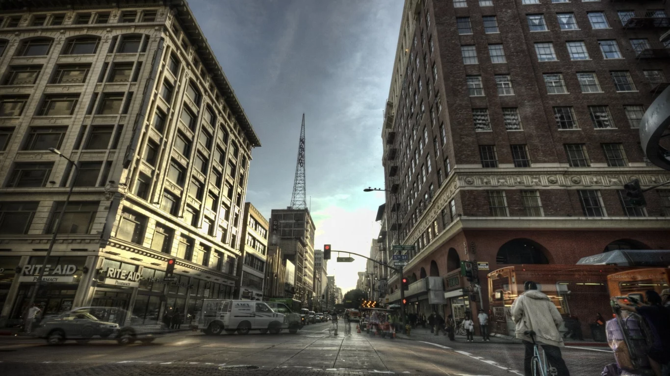 usa, ca, la, калифорния, downtown, los angeles, лос-анджелес, cars