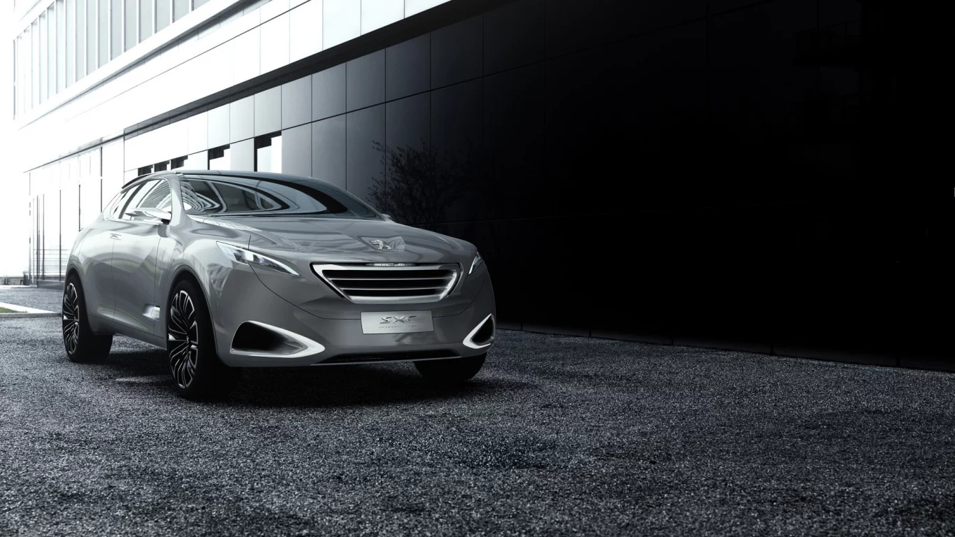 peugeot sxc, асфальт, concept, пежо, дорога, здание