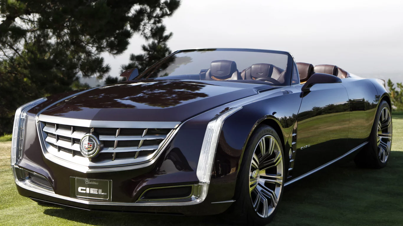 cadillac, кабриолет, крутой, concept, эффектный, передок, чёрный, сиэл, концепт, кадилак, ciel