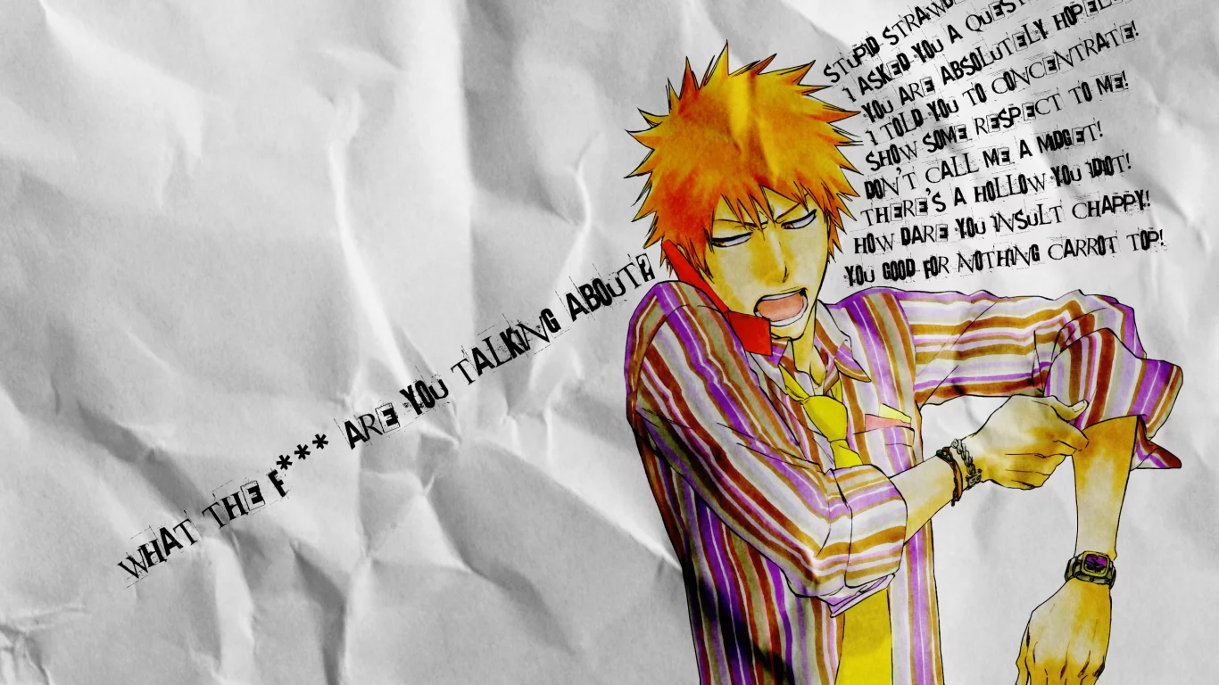 пиджак, bleach, блич, куросаки, лицо, телефон, бумага, ичиго