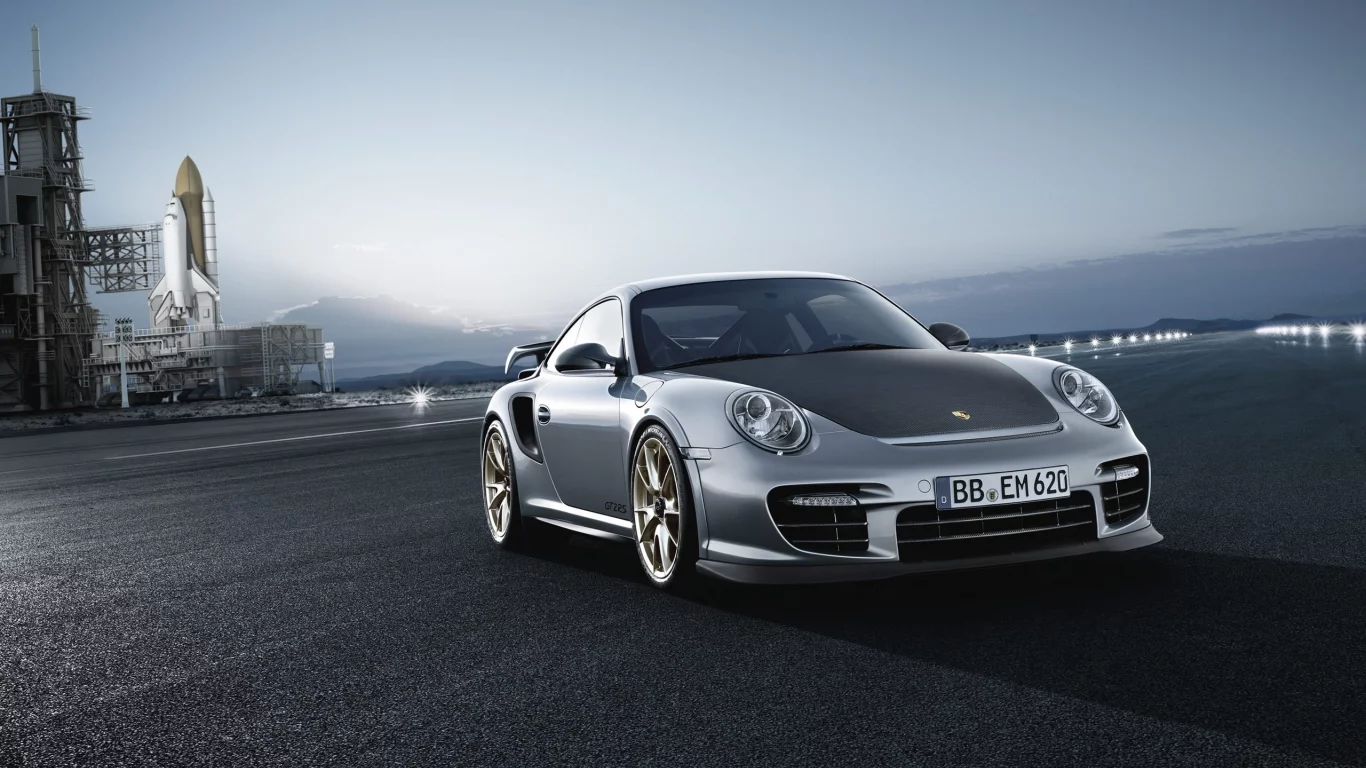 gt2 rs, porsche, шаттл, 911, свет, трасса, автомобиль