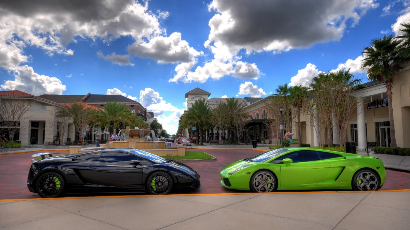 машинки, профиль, superleggera, небо, красотки, lamborghini gallardo, колеса