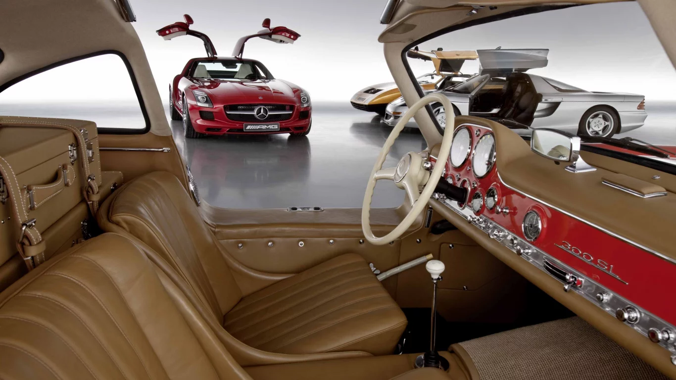 машина, sls, авто, классика, sl, c111, мерседес, открыты, wallpaper, ретро, салон, amg, 300, обои, c112, двери, cars, mercedes