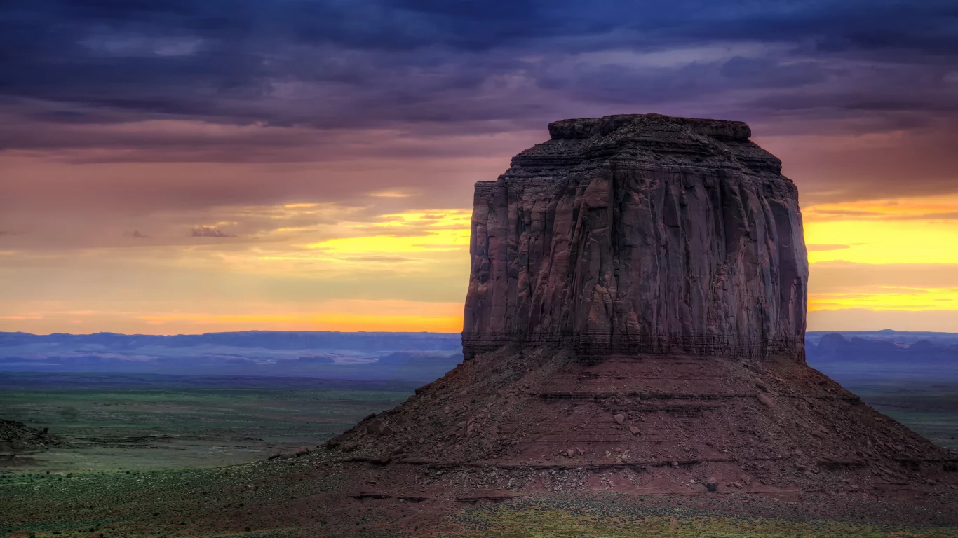 облака, юта, navajo nation, пустыня, долина монументов, рассвет