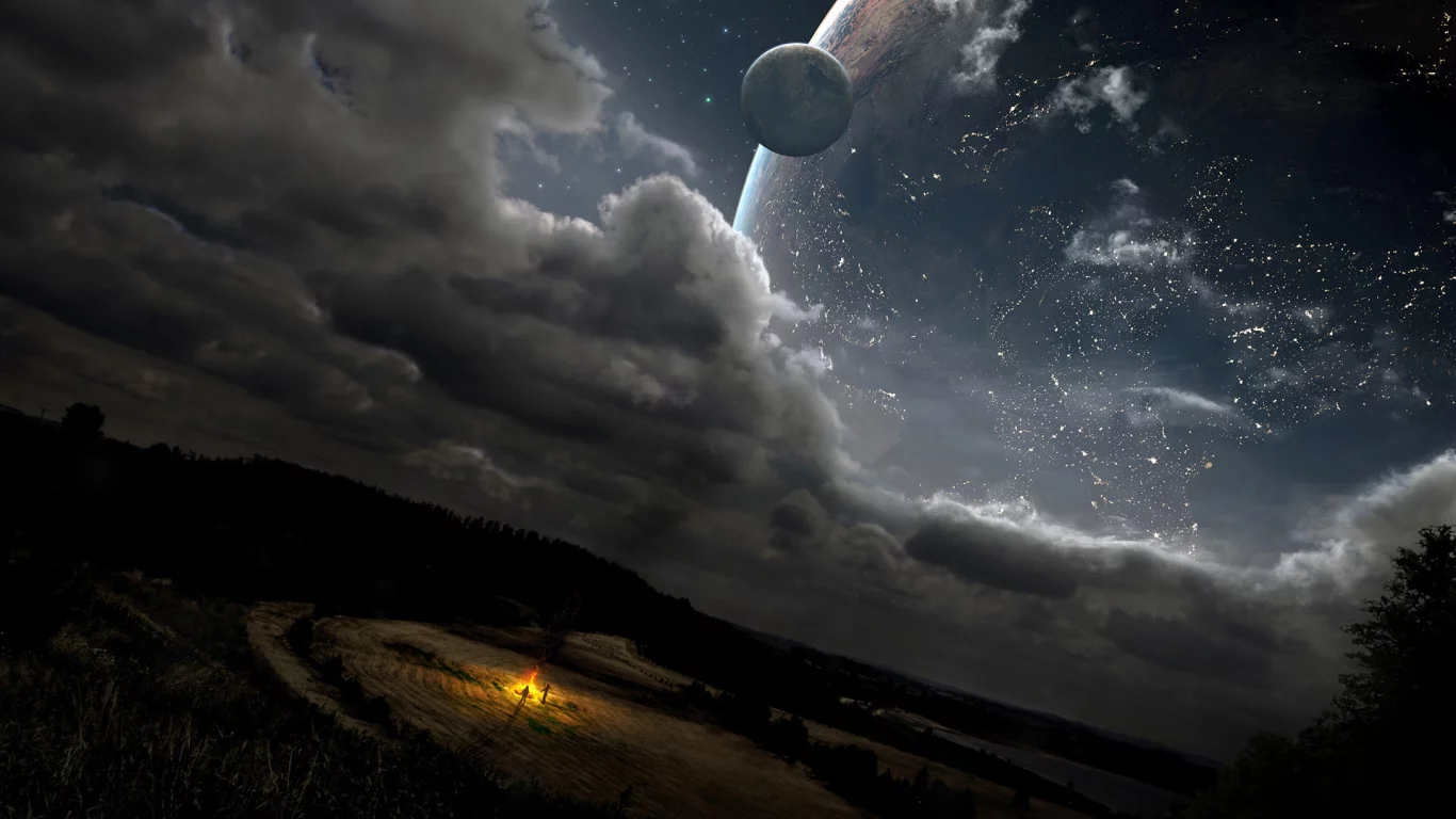 костёр, звезды, dream