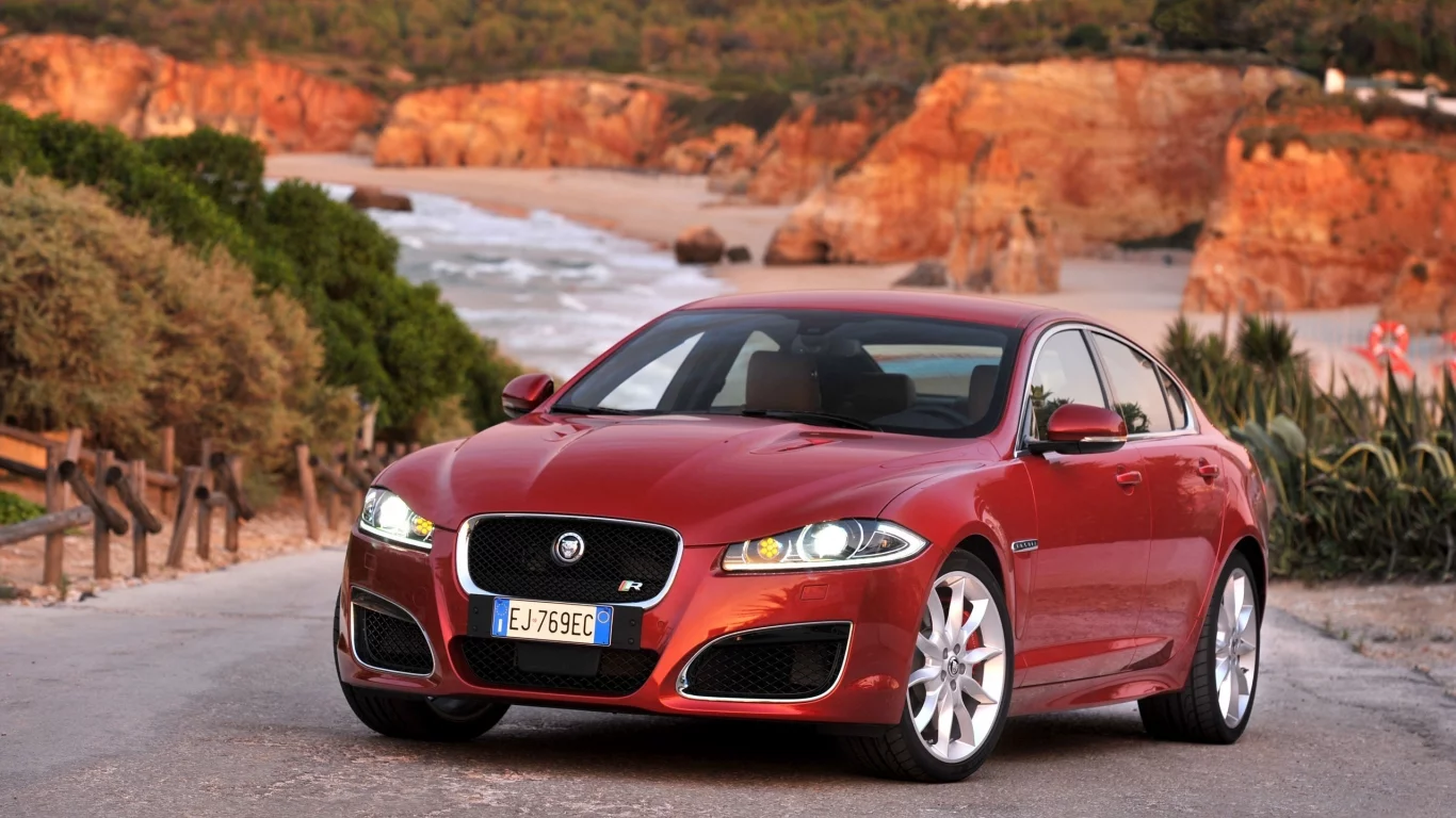 jaguar, красный, xfr, ягуар
