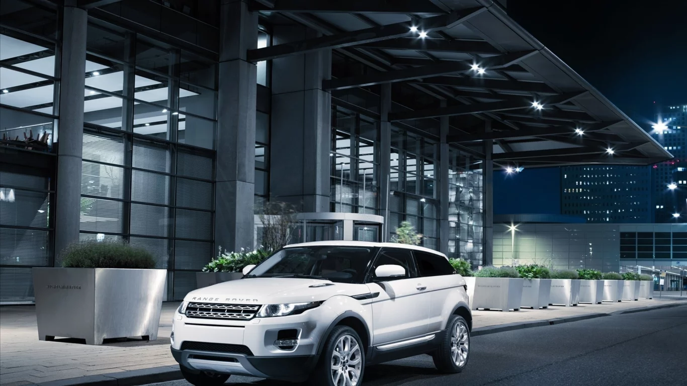 внедорожник, дорога, город, ночь, evoque 2011, range rover