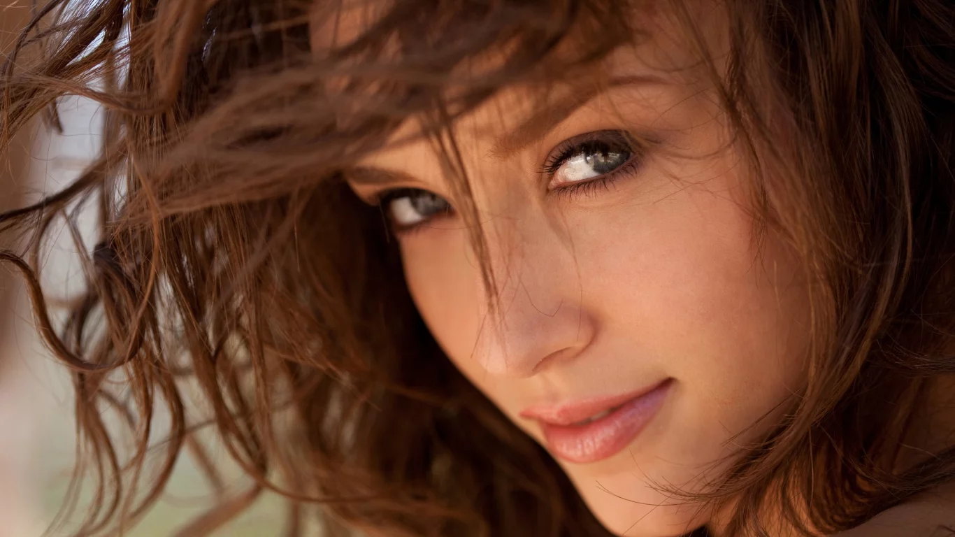 взгляд, malena morgan, волосы, лицо, девушка